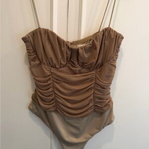 Lovers + Friends Neutral Tan Top